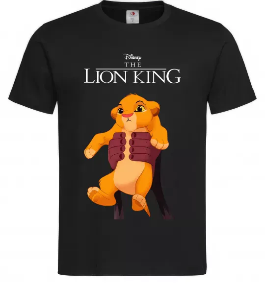 Чоловіча футболка Король Лев Сімба Чорний фото