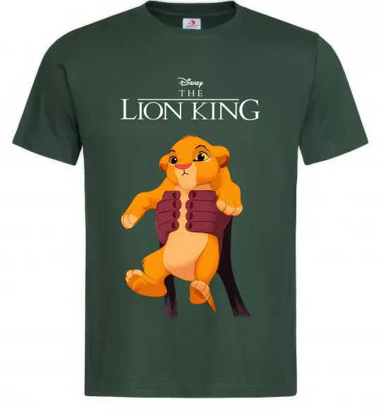 Чоловіча футболка Король Лев Сімба Темно-зелений фото