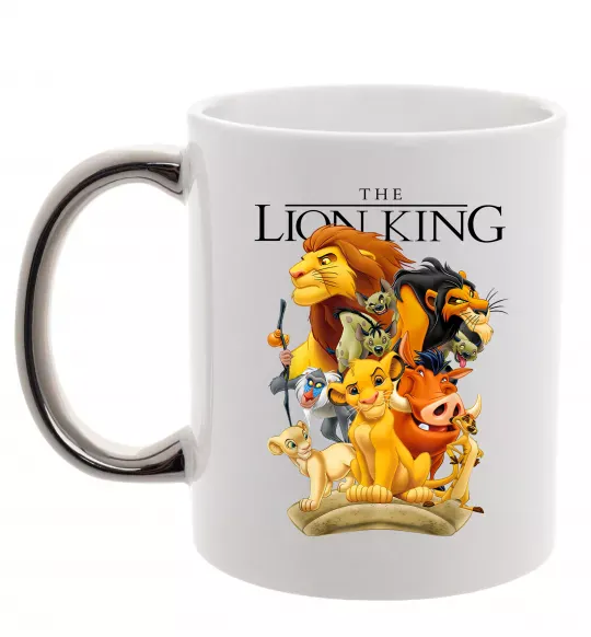 Чашка с цветной ручкой Король Лев персонажі Серебро фото