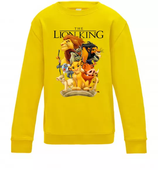Дитячий світшот Король Лев персонажі Сонячно жовтий фото
