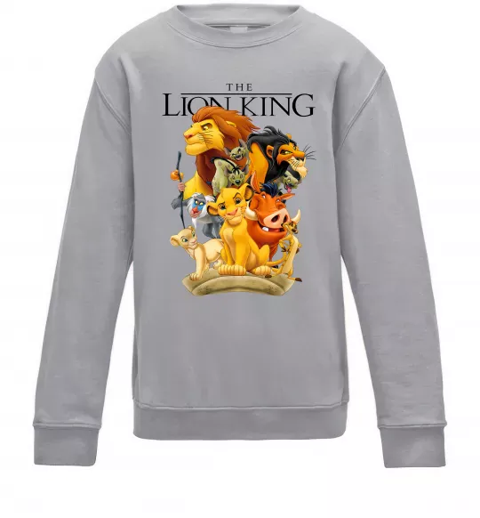 Дитячий світшот Король Лев персонажі Сірий меланж фото