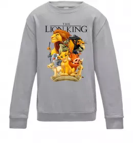 Детский Свитшот Король Лев персонажі Серый меланж фото