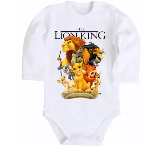 Дитячий бодік Король Лев персонажі Білий фото