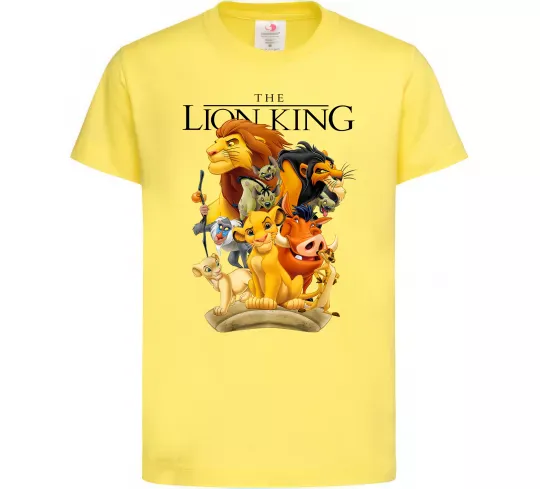 Детская футболка Король Лев персонажі Лимонный фото