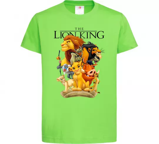 Детская футболка Король Лев персонажі Лаймовый фото