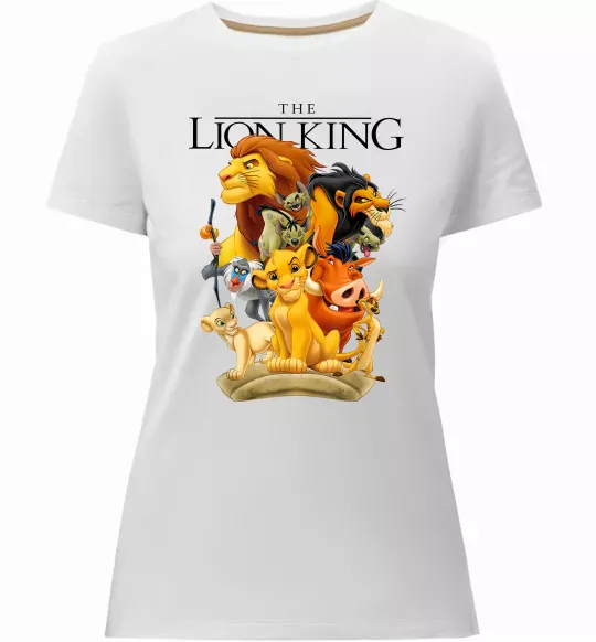 Женская премиум футболка Король Лев персонажі Белый фото
