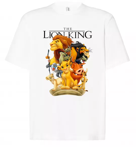 Футболка Оверсайз Король Лев персонажі Белый фото