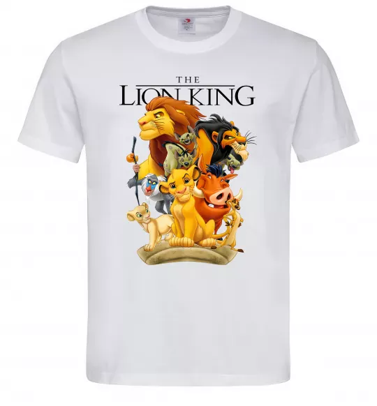 Чоловіча футболка Король Лев персонажі Білий фото