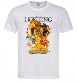 Мужская футболка Король Лев персонажі Белый фото