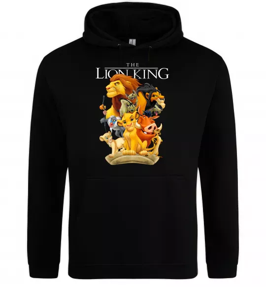 Мужская толстовка (худи) Король Лев персонажі Черный фото