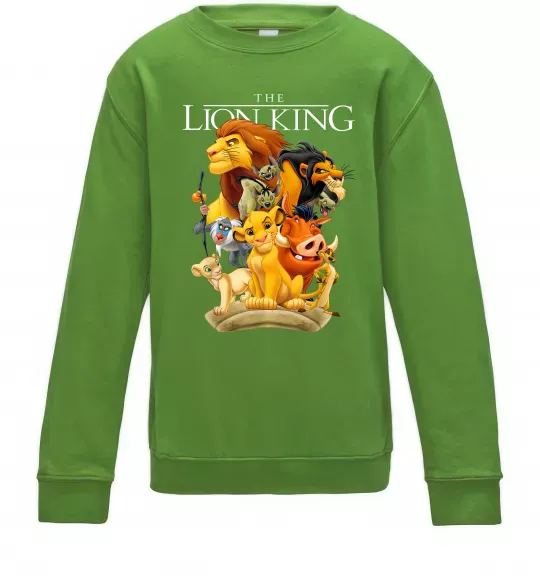 Дитячий світшот Король Лев персонажі Лаймовий фото