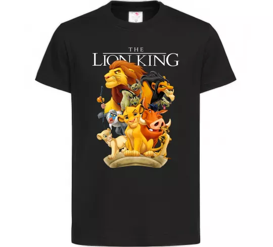Детская футболка Король Лев персонажі Черный фото