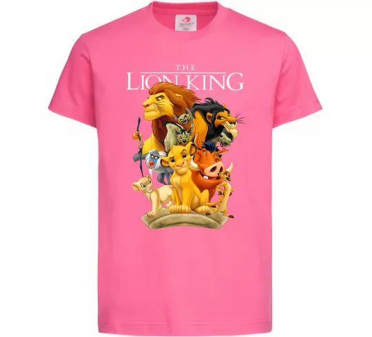 Детская футболка Король Лев персонажі Ярко-розовый фото