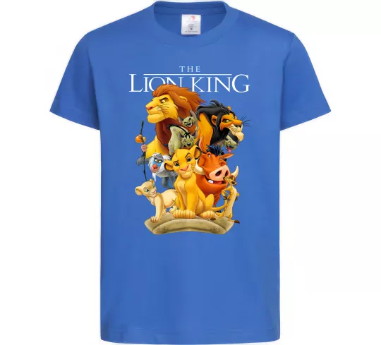 Детская футболка Король Лев персонажі Ярко-синий фото