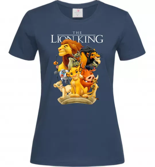 Женская футболка Король Лев персонажі Темно-синий фото