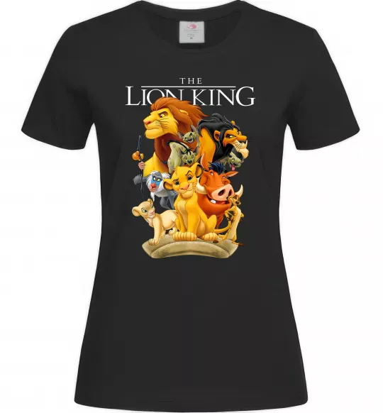 Женская футболка Король Лев персонажі Черный фото