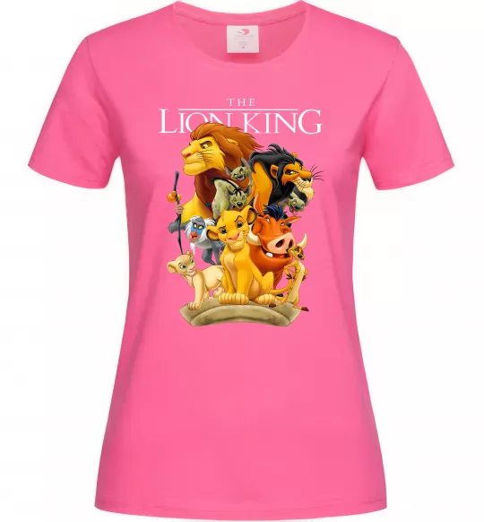 Женская футболка Король Лев персонажі Ярко-розовый фото