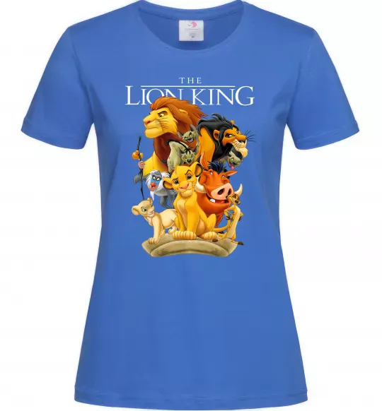 Женская футболка Король Лев персонажі Ярко-синий фото