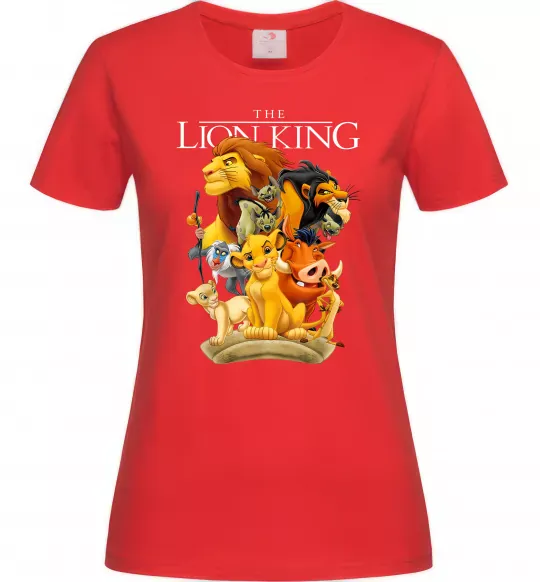 Женская футболка Король Лев персонажі Красный фото