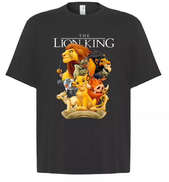 Футболка Оверсайз Король Лев персонажі Черный фото
