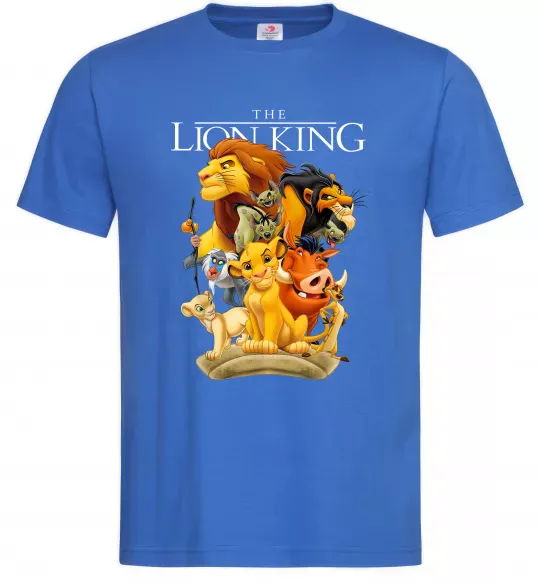 Чоловіча футболка Король Лев персонажі Яскраво-синій фото