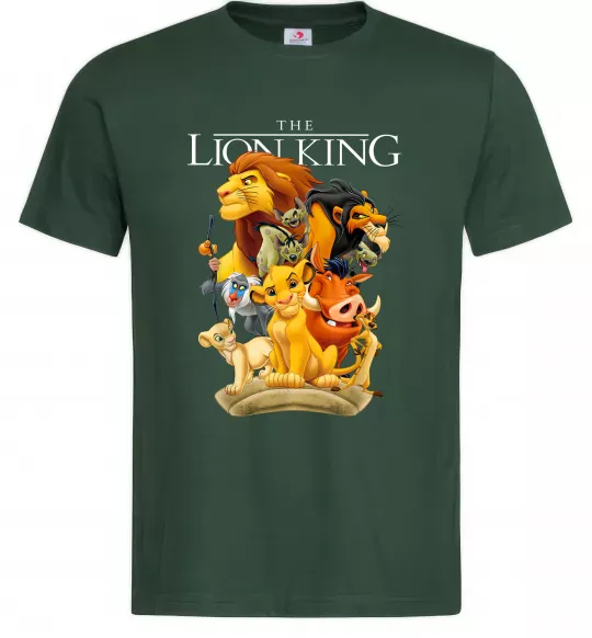 Чоловіча футболка Король Лев персонажі Темно-зелений фото
