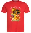Чоловіча футболка Король Лев персонажі Червоний фото