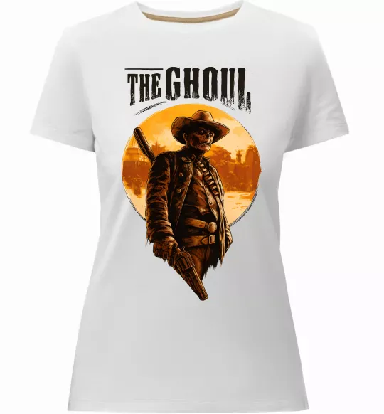 Женская премиум футболка The ghoul Белый фото