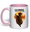 Чашка с цветной ручкой The ghoul Нежно розовый фото