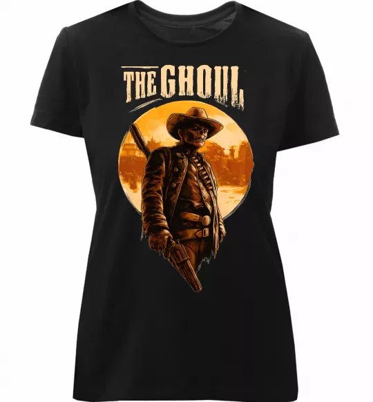 Женская премиум футболка The ghoul Черный фото