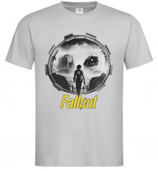 Мужская футболка Portal Fallout Серый фото