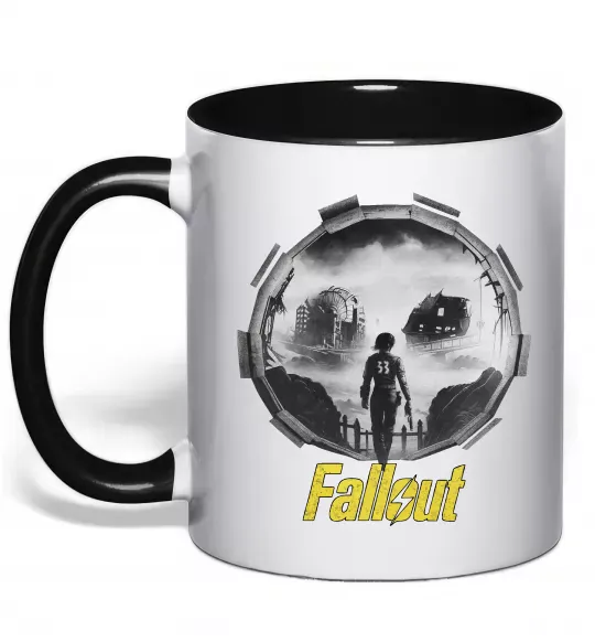 Чашка с цветной ручкой Portal Fallout Черный фото