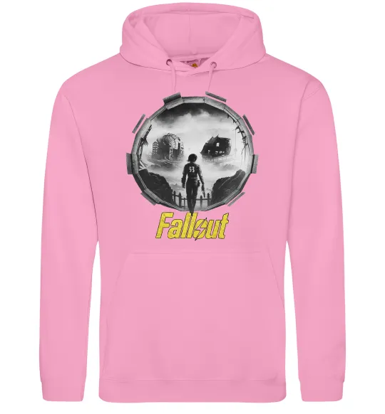 Мужская толстовка (худи) Portal Fallout Розовый фото