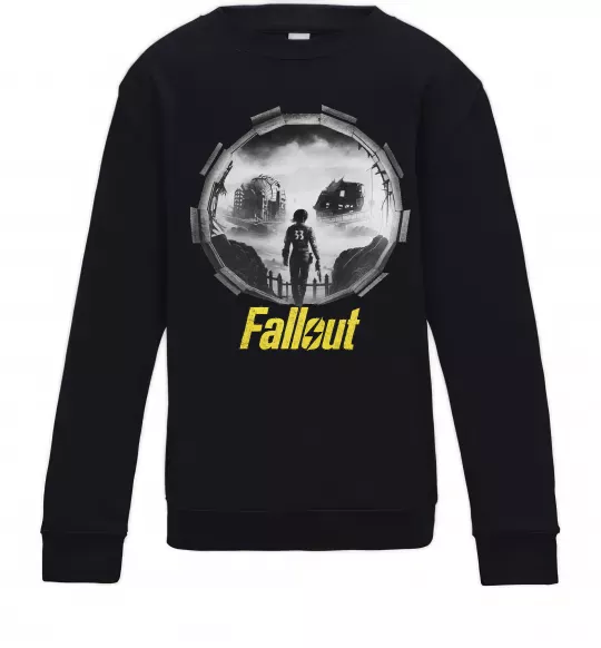 Детский Свитшот Portal Fallout Черный фото