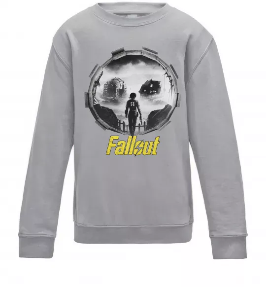 Детский Свитшот Portal Fallout Серый меланж фото