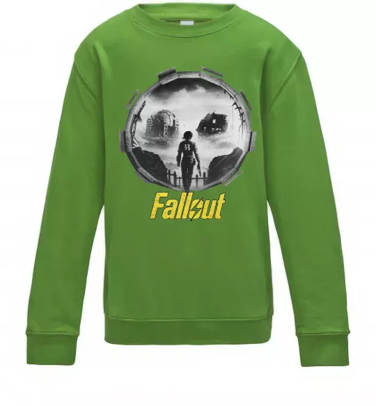 Детский Свитшот Portal Fallout Лаймовый фото