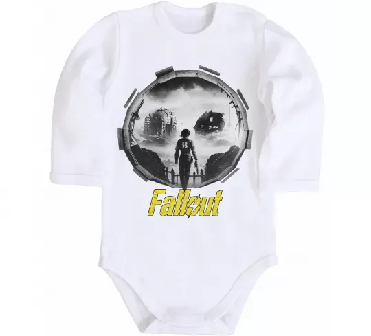 Дитячий бодік Portal Fallout Білий фото