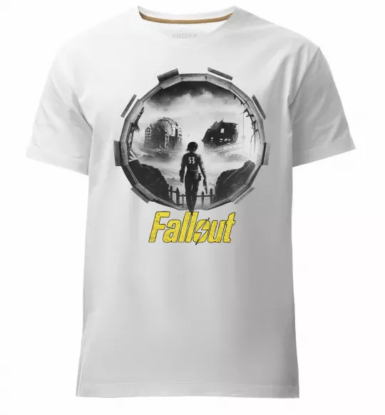 Чоловіча преміум футболка Portal Fallout Білий фото