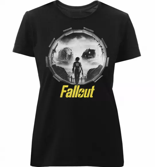 Жіноча преміум футболка Portal Fallout Чорний фото