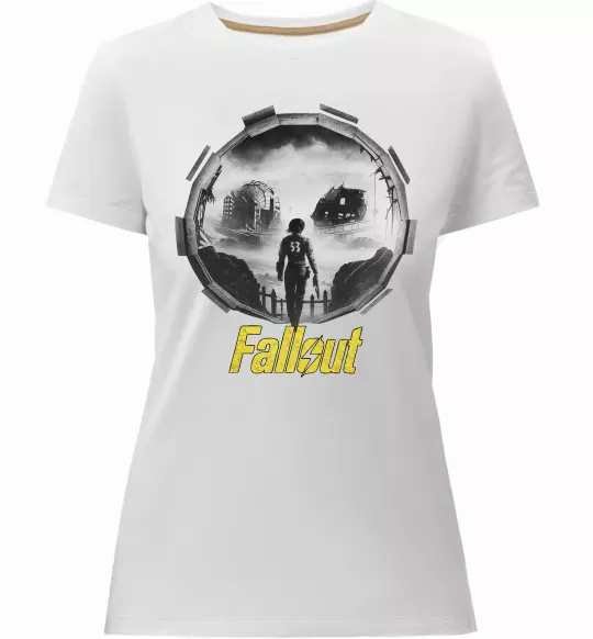 Жіноча преміум футболка Portal Fallout Білий фото