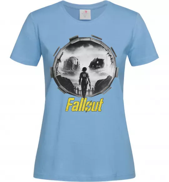 Женская футболка Portal Fallout Голубой фото