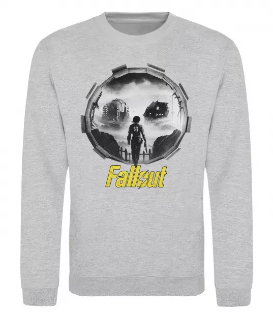 Світшот Portal Fallout Сірий меланж фото