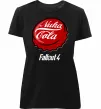 Женская премиум футболка Nuka cola Черный фото