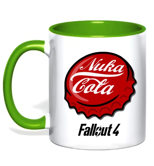 Чашка с цветной ручкой Nuka cola Лаймовый фото