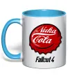 Чашка с цветной ручкой Nuka cola Голубой фото