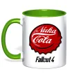 Чашка с цветной ручкой Nuka cola Зеленый фото