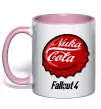 Чашка с цветной ручкой Nuka cola Нежно розовый фото