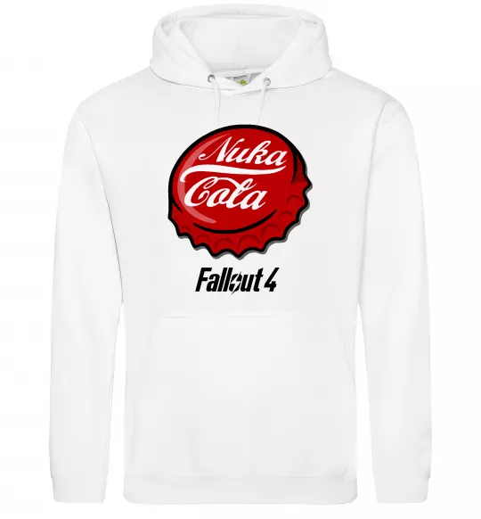 Мужская толстовка (худи) Nuka cola Белый фото