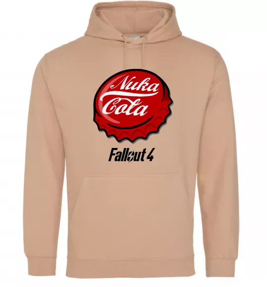 Мужская толстовка (худи) Nuka cola Песочный фото