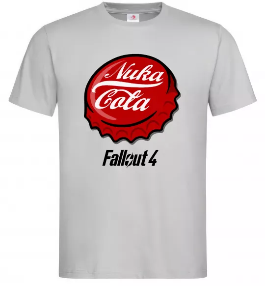 Мужская футболка Nuka cola Серый фото